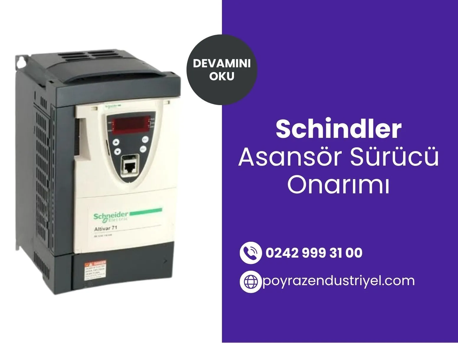 Schindler Asansör Sürücü Onarımı